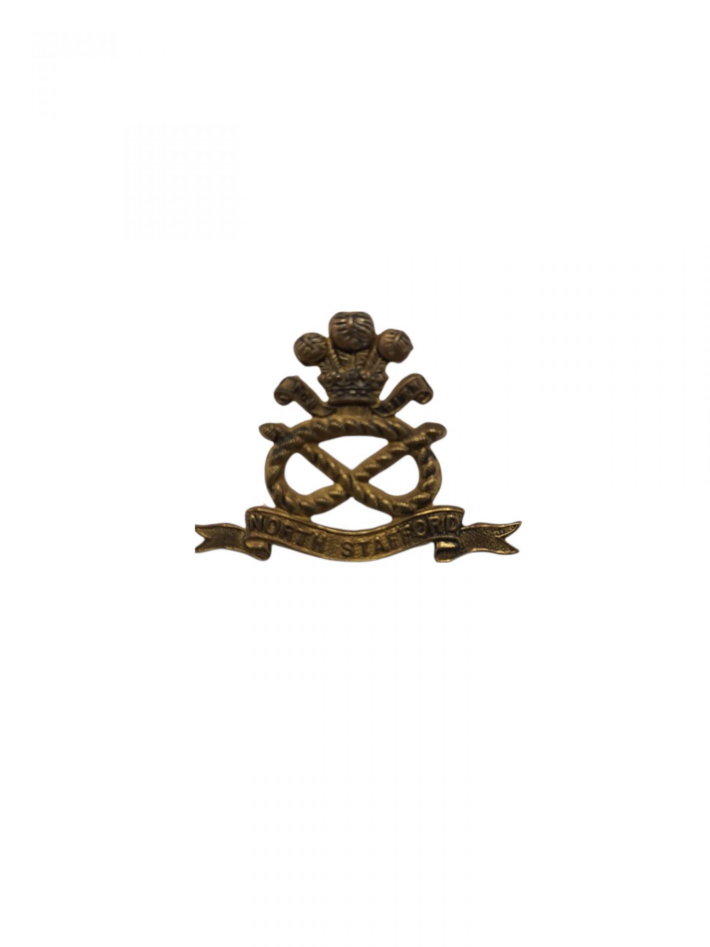 British ww2 north stafford cap badge emblem