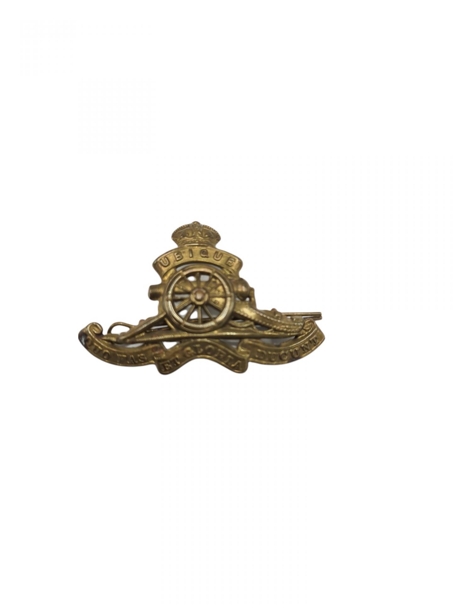 British ww2 royal artillery cap badge emblem with pin