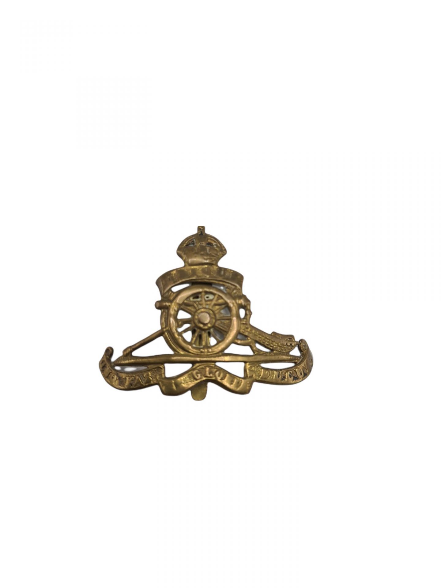British ww2 royal artillery cap badge emblem with pin