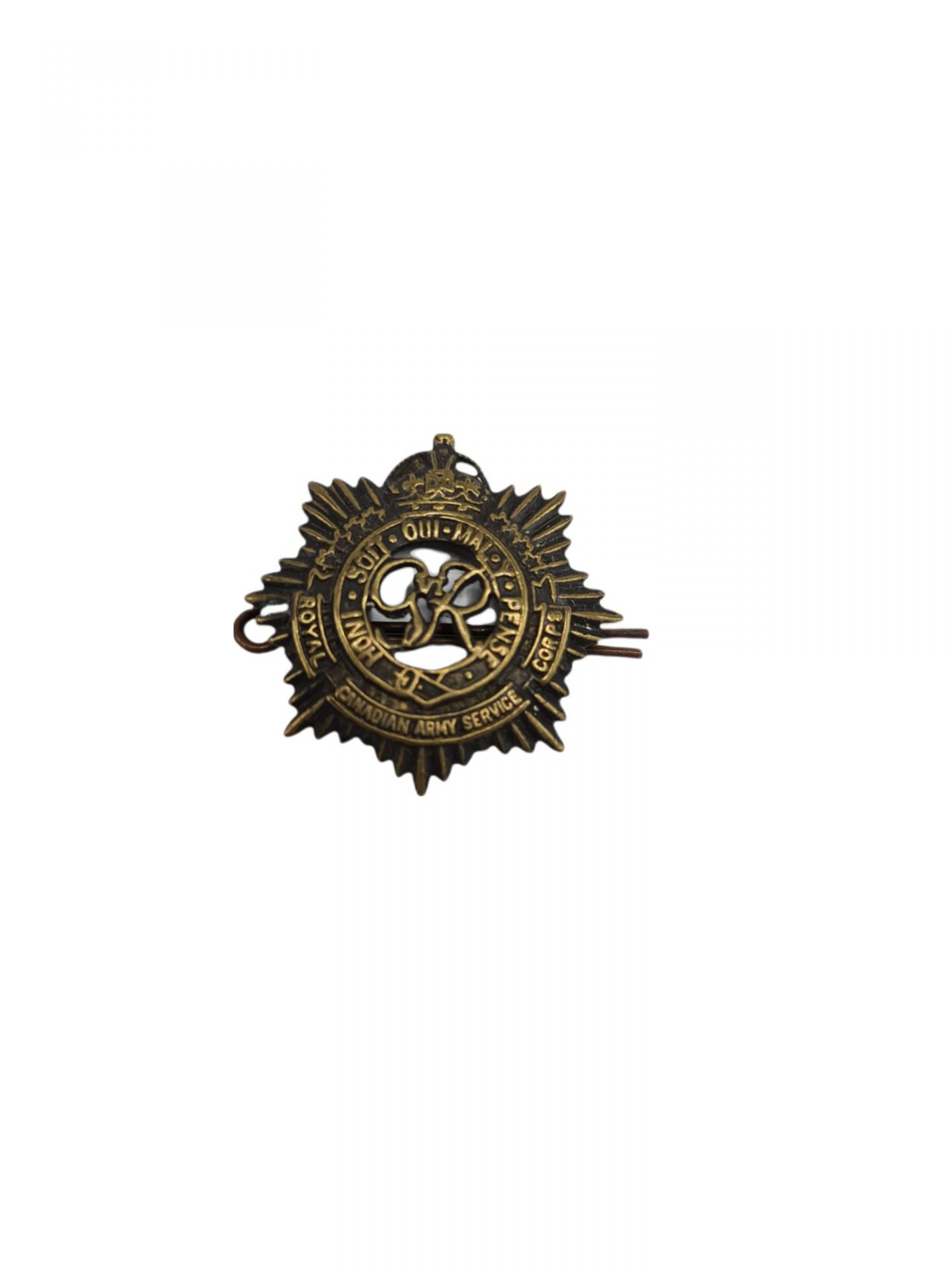 Canadian ww2 royal canadian army service corps cap badge