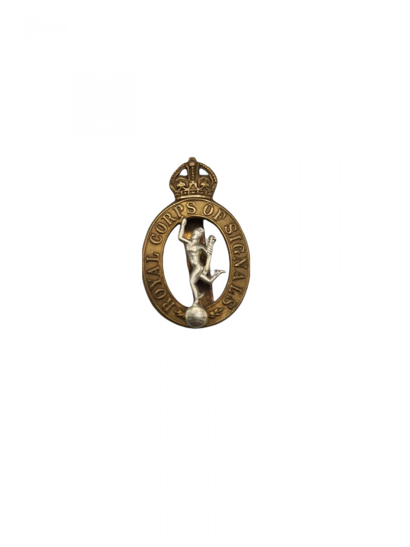 British ww2 royal corps of signals cap badge emblem