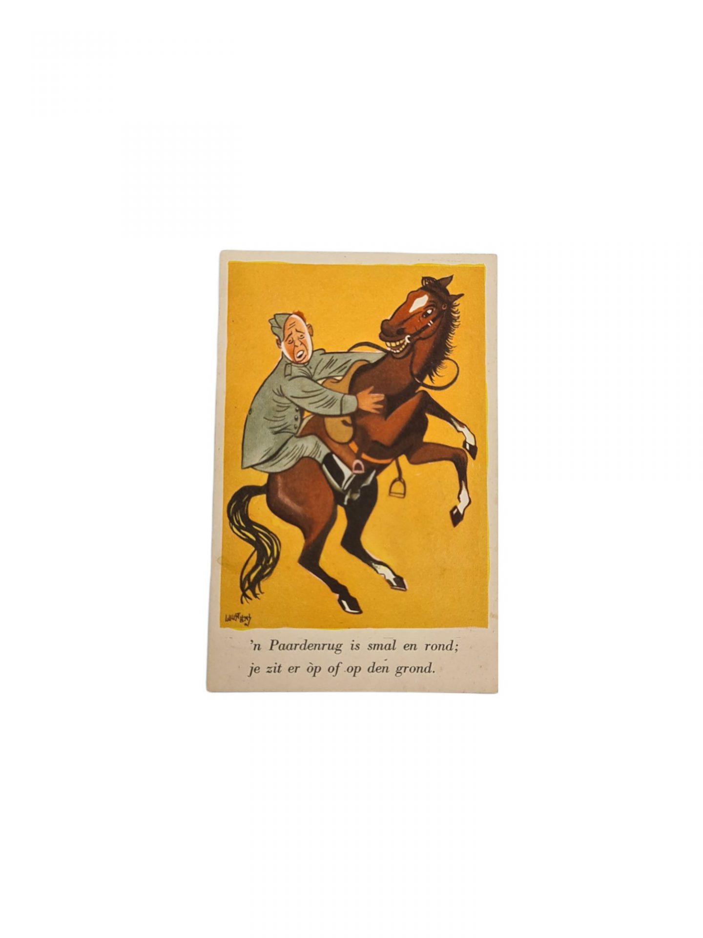 Dutch ww2 mobilisation postcard horse