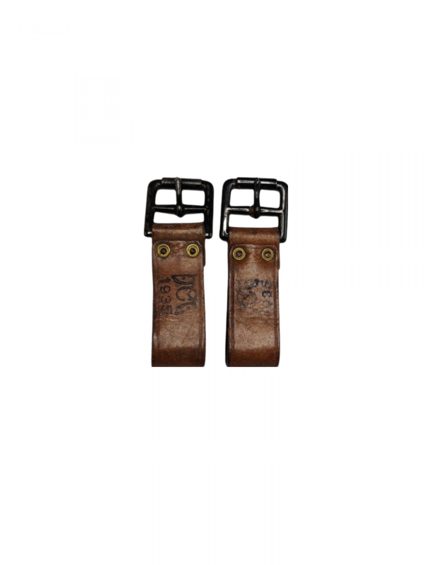 Dutch pre war leather belt straps CM 1935