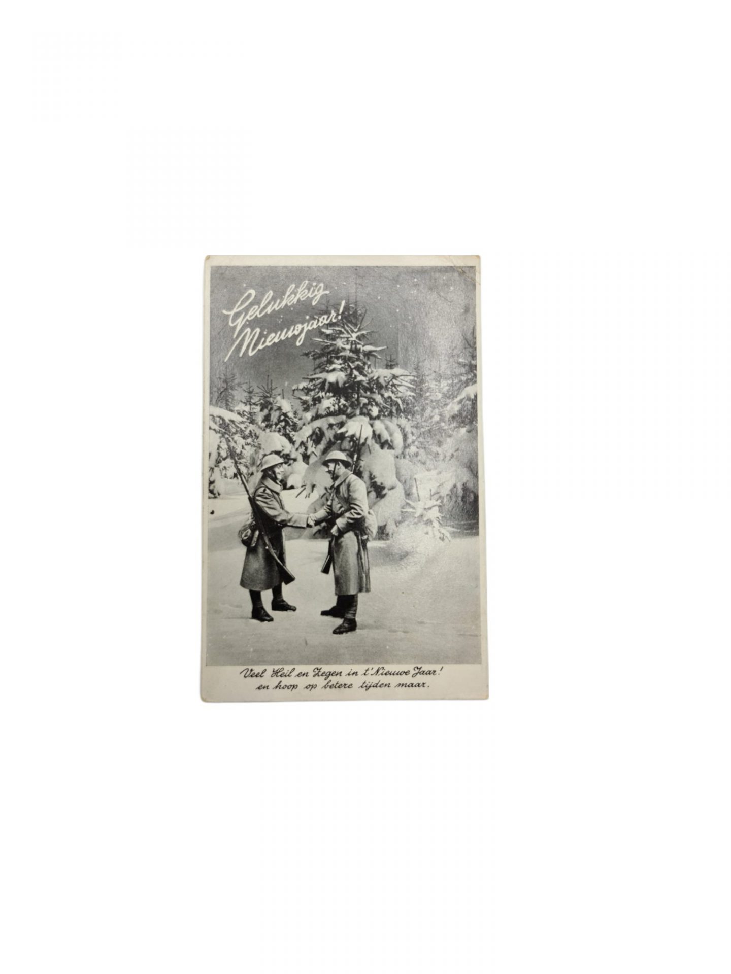 Dutch ww2 mobilisation postcard happy new year PAG 9 RI Haarlem