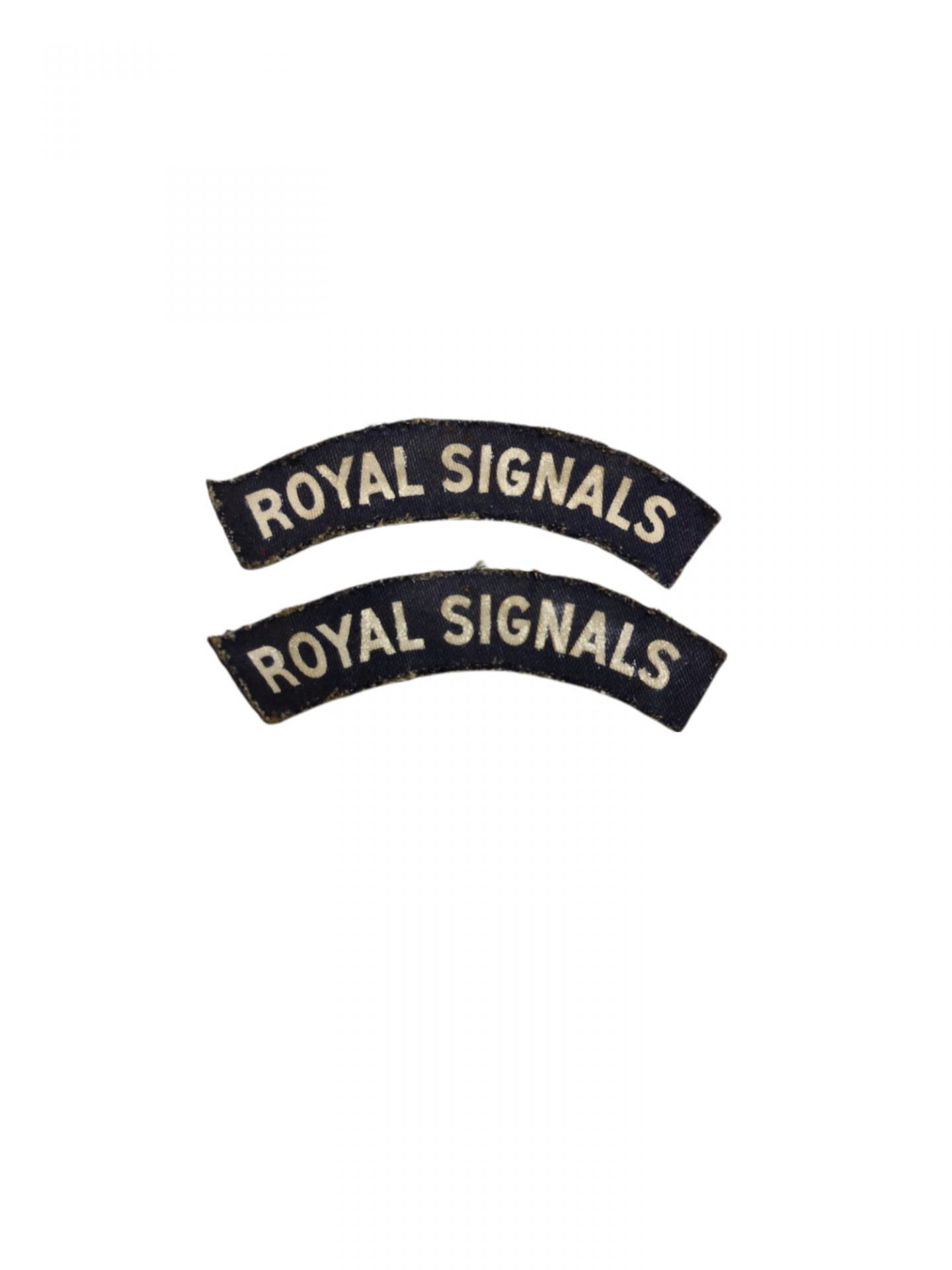 British ww2 royal signals shoulder title emblem set
