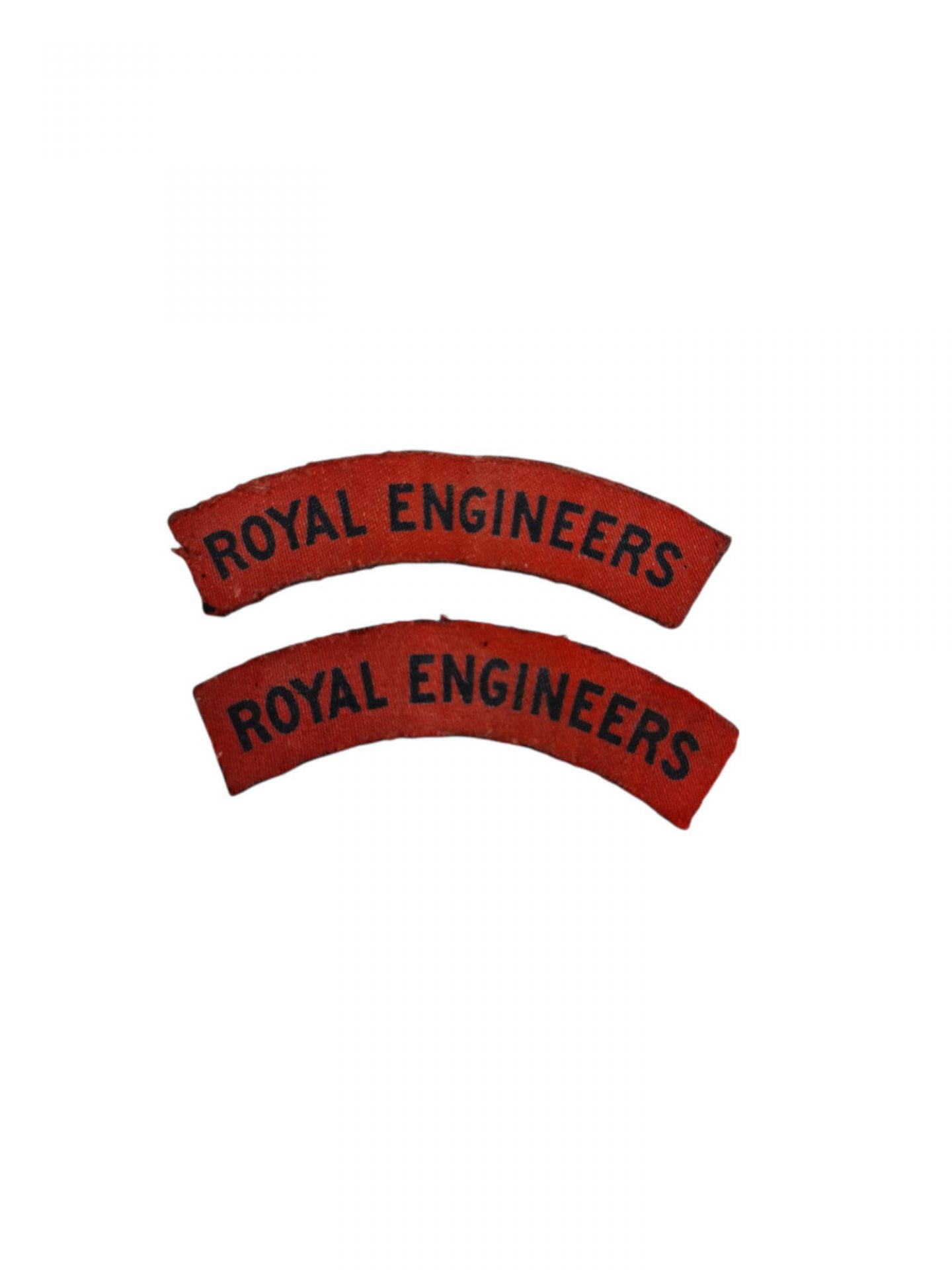 British ww2 royal engineers shoulder title emblem set