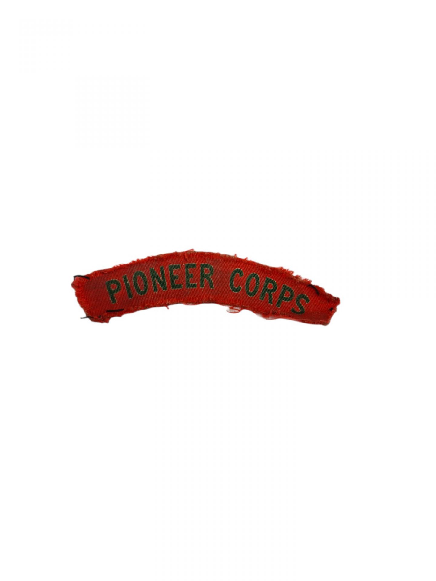 British ww2 pioneer corps shoulder title emblem