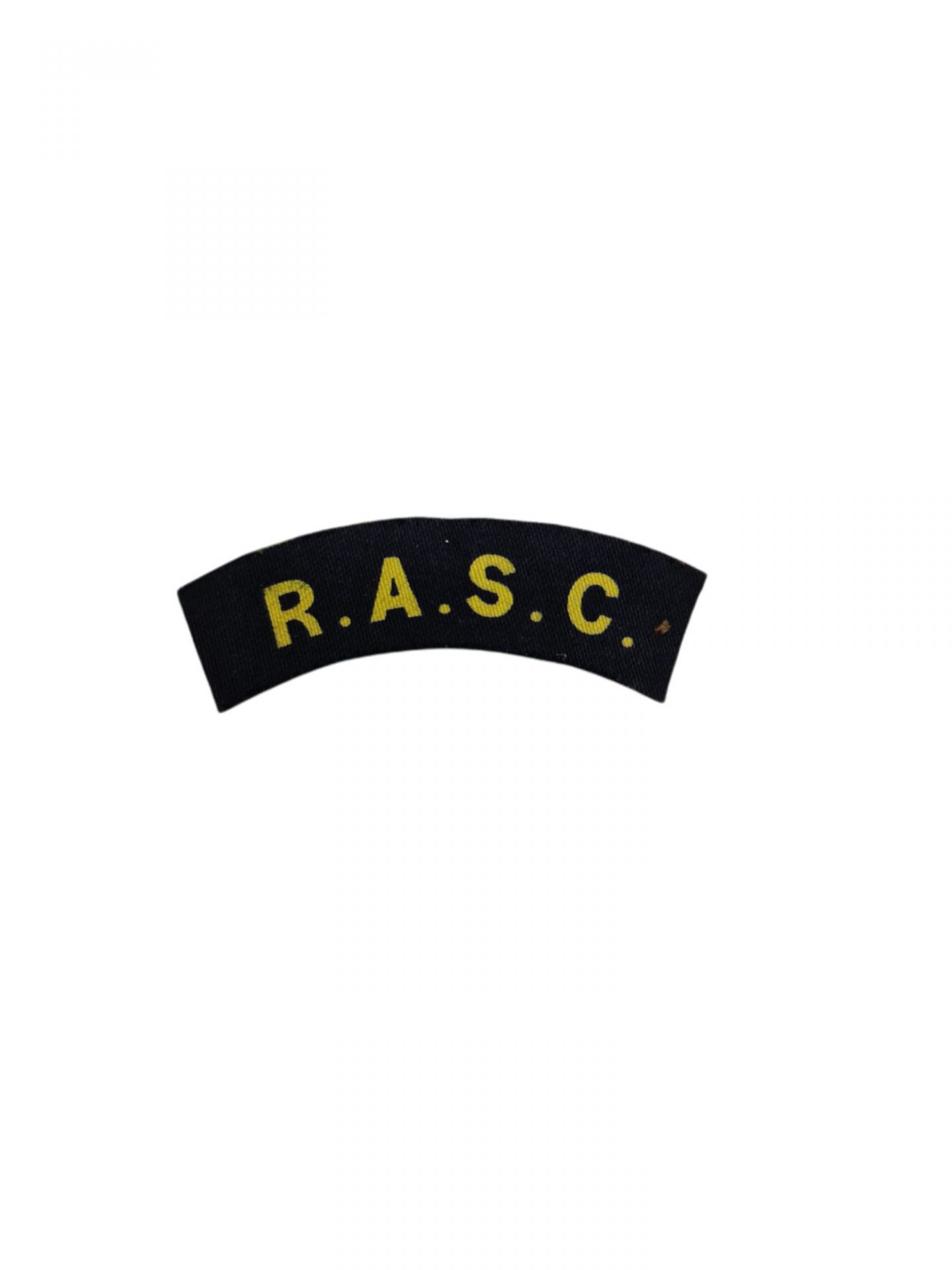 British ww2 RASC shoulder title emblem