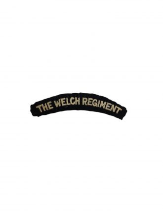 British ww2 the Welch regiment shoulder title emblem