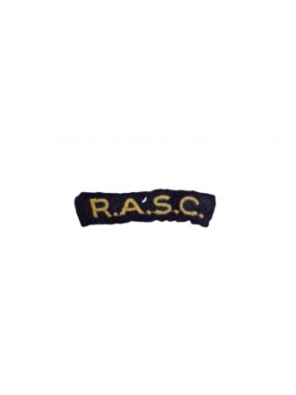 British ww2 RASC shoulder title emblem