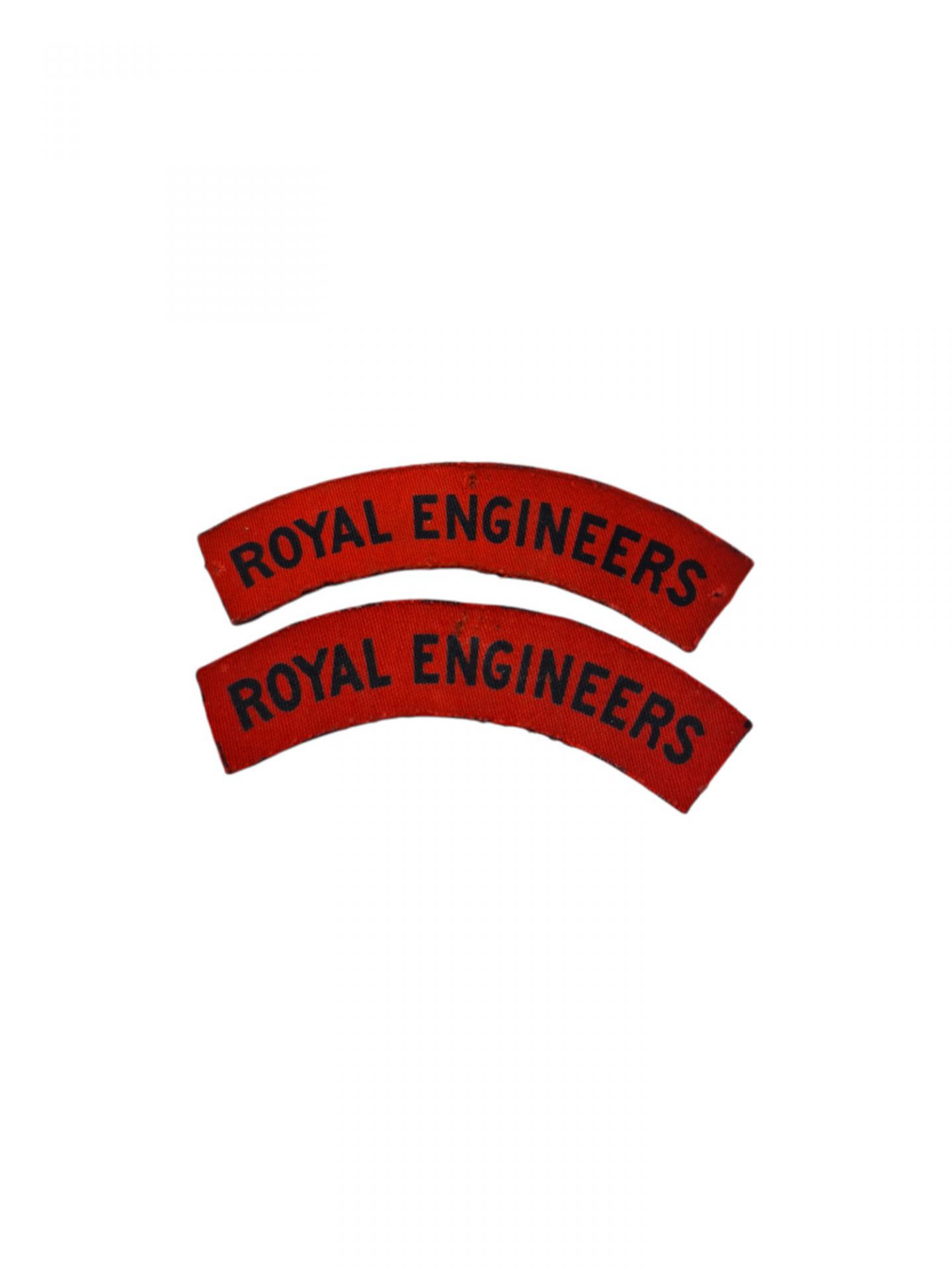 British ww2 set of royal engineers shoulder title emblems