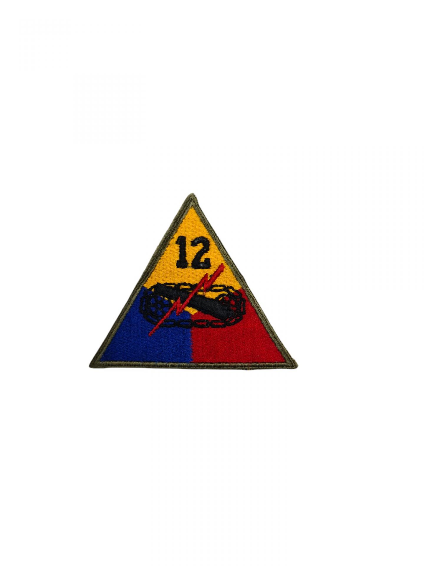 US ww2 12th armoured division patch emblem.