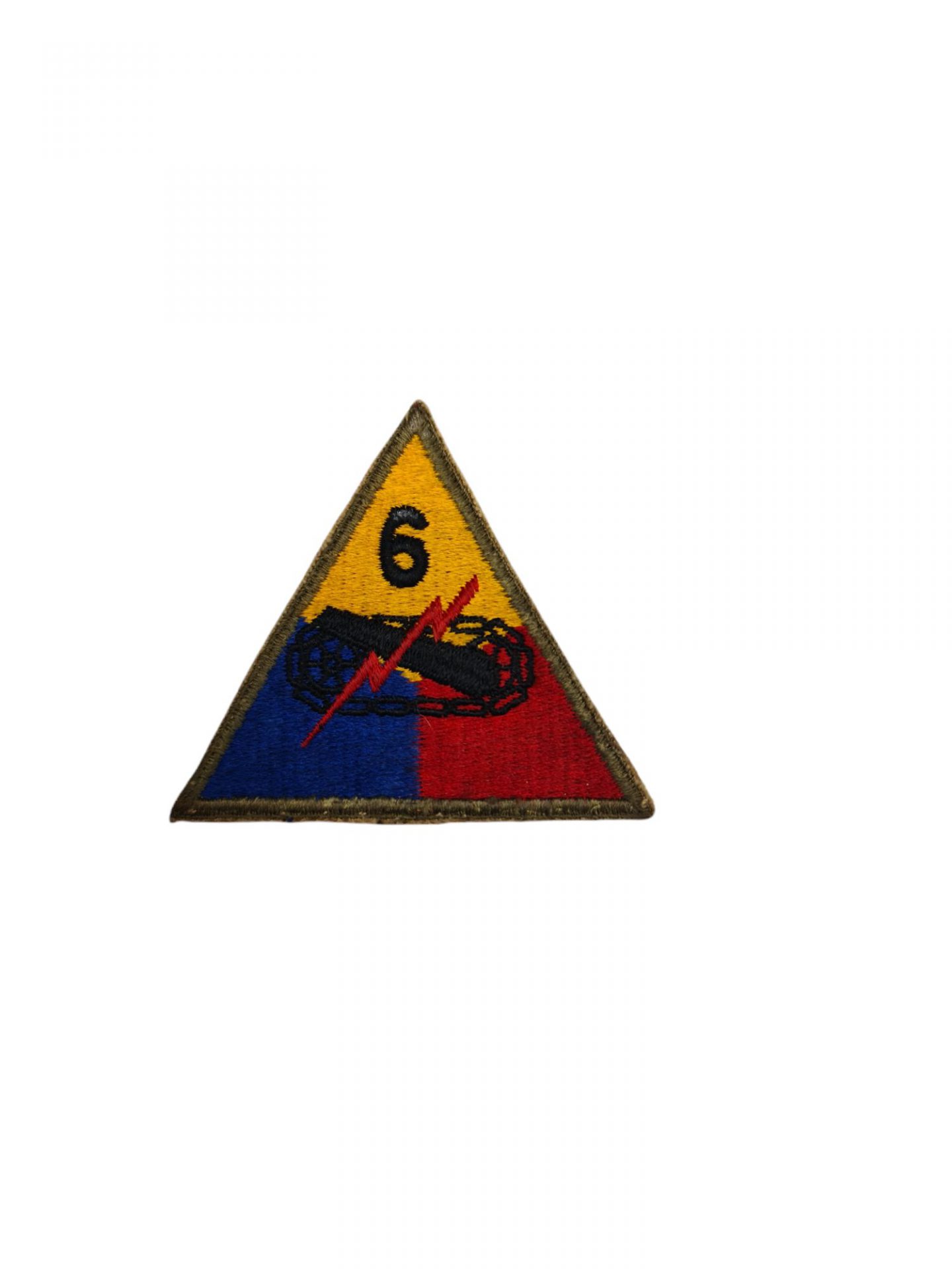 US ww2 6th armoured division patch emblem.