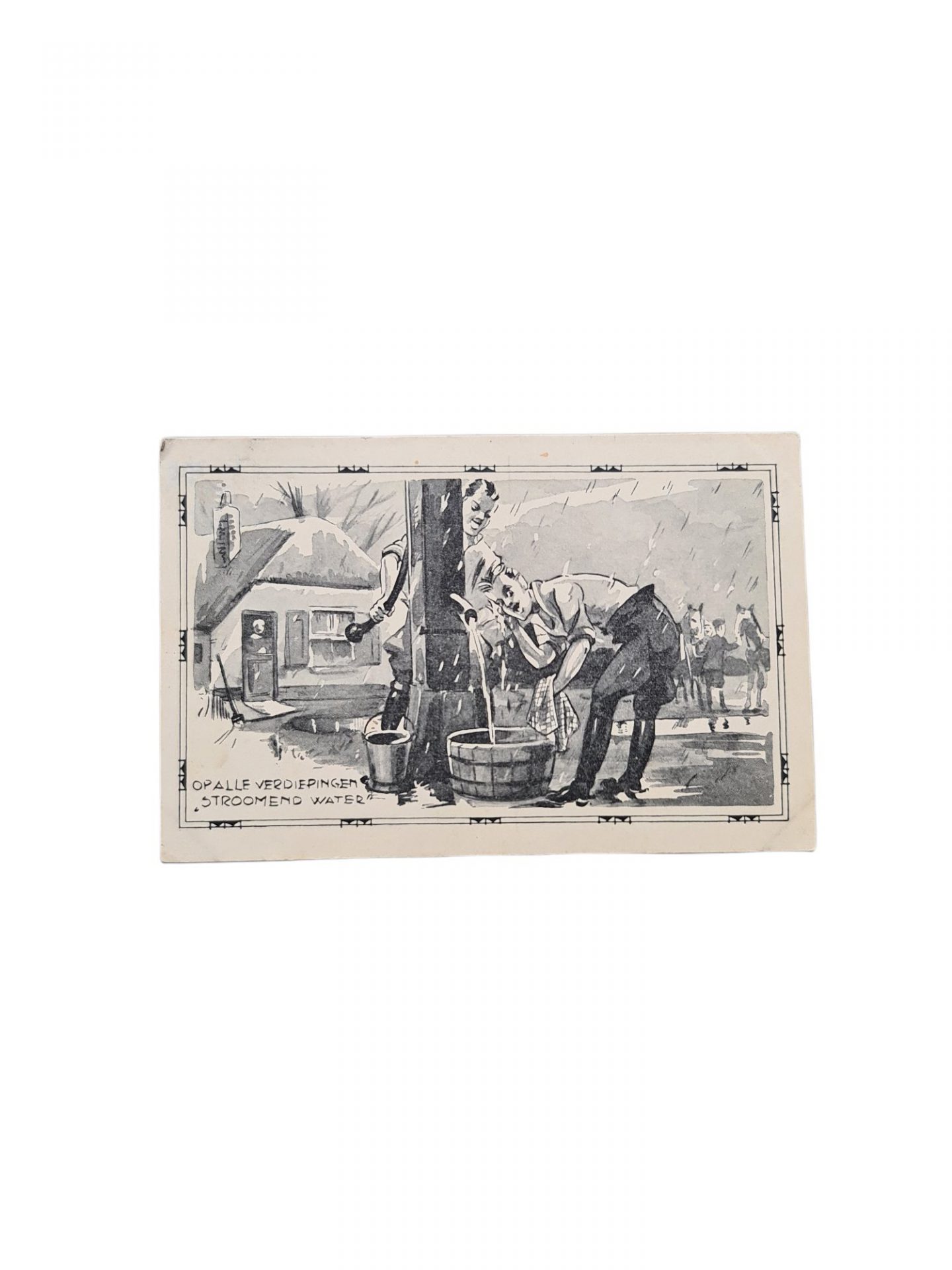 Mobilisatie ansichtkaart Stroomend water Grave Scherpenisse 1939