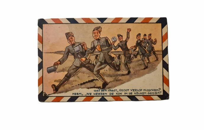 Mobilisatie ansichtkaart Wat een haast MC 3RI 1940 Mill