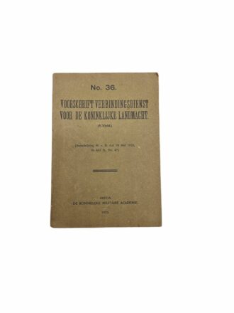 Voorschrift verbindingsdienst 1e luitenant 1933