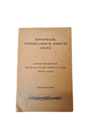 Voorschrift KNIL eenige ervaringen opgedaan in den strijd te land tegen Japan 1945