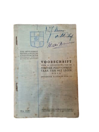 Voorschrift politiek politionele taak van het leger 1945
