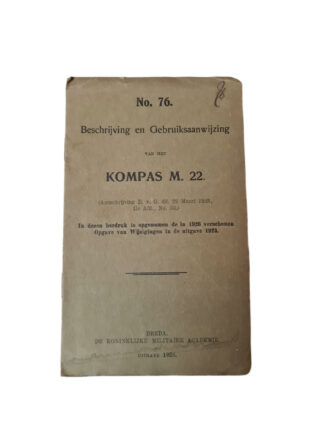 Voorschrift No.76 Kompas M.22 1926