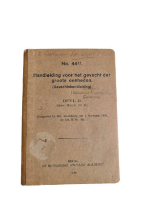 Voorschrift no. 44 handleiding gevecht der groote eenheden cavalerie
