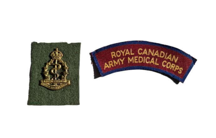 Canadian ww2 emblem set Royal Canadian army medical corps