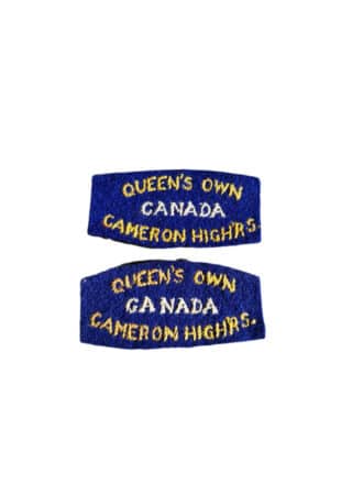 Canadian ww2 Queen's own Cameron highlanders emblem set