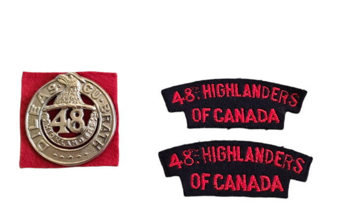 Canadian ww2 48th highlanders of Canada emblem set