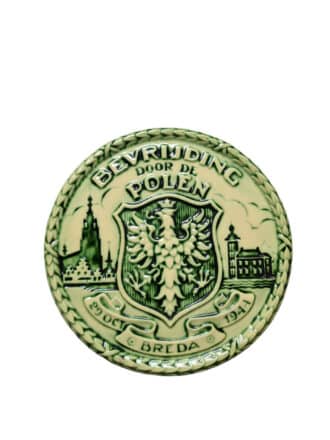 Aardewerk herdenkingstegel Bevrijding door de Polen Breda 1944