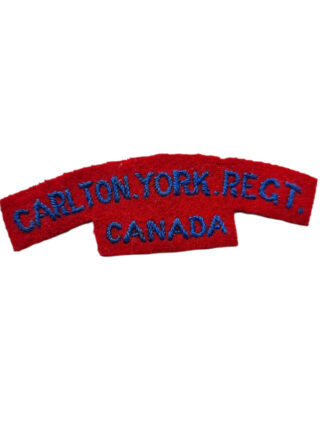 canadian ww2 carlton york regimemt shoulder flash emblem