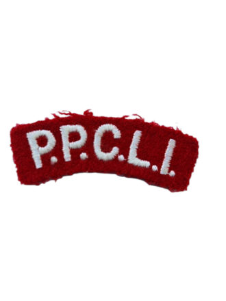 canadian ww2  princes patricia's canadian light infantry shoulder flash emblem